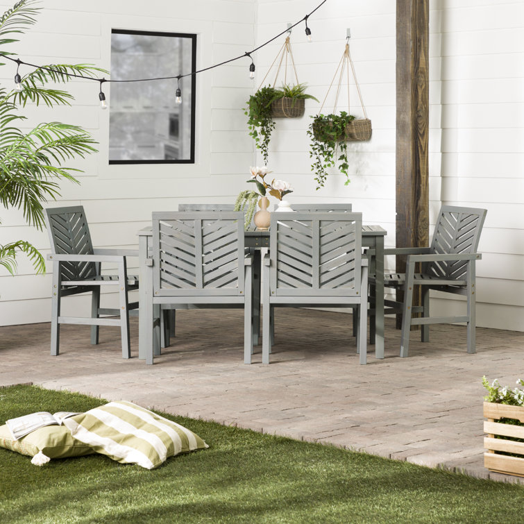 Chevron patio best sale dining set